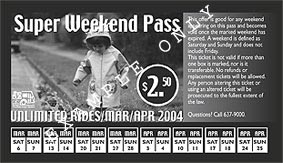 Super Weekend Pass - Example Only